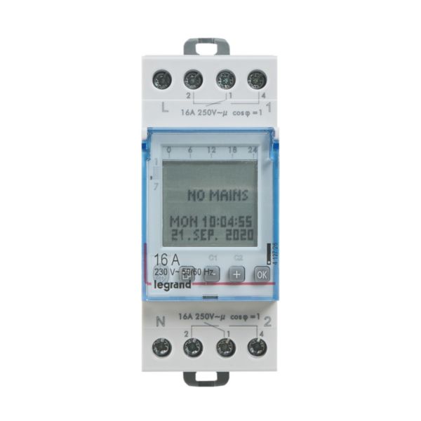 Inter horaire programmable via bluetooth annuel 230V~ - 2 sorties 16A - 2x28 programmes