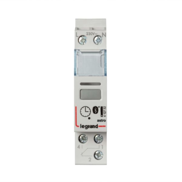 Interrupteur horaire astronomique hebdomadaire ou journalier Bluetooth sans écran 230V~ 1 sortie 16A - 1 module