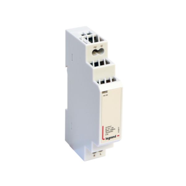 Alimentation modulaire 9V= 1,6A pour coffrets multimédia - 1 module