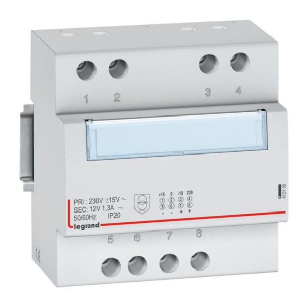 Alimentation monophasée redressée filtrée entrée 230V~ et sortie 12V= - 15 W - 1,3A - 5 modules - Page 22