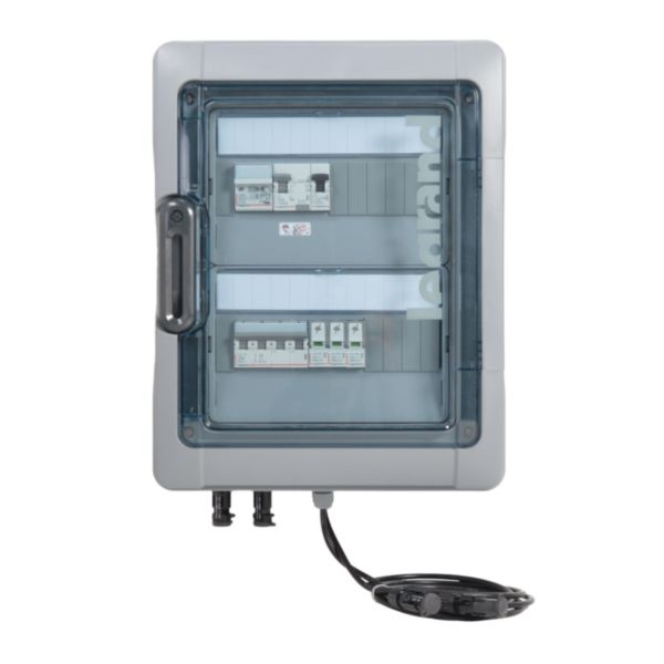 Coffret PV³ photovoltaïque IP65 prééquipé et précâblé 6kWc DC + AC pour 1 ou 2 chaînes - 2 rangées de 12 modules