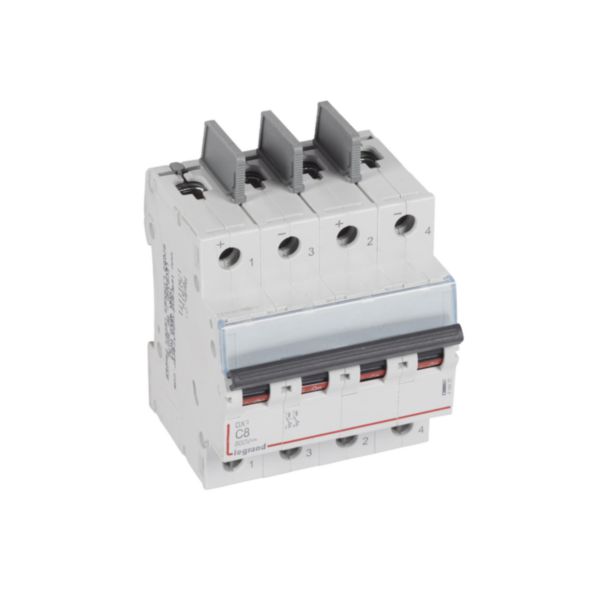 Disjoncteur modulaire courant continu DX³ 800V= 8A - 4 modules