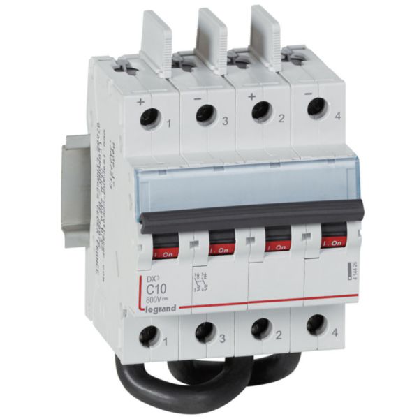 Disjoncteur modulaire courant continu DX³ 800V= 10A - 4 modules