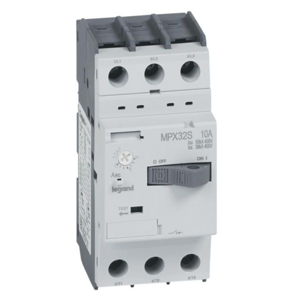 417310 Disjoncteur moteur magnétothermique MPX³32S - réglage thermique 6A à  10A - pouvoir de coupure 50kA en 415V - professionnel