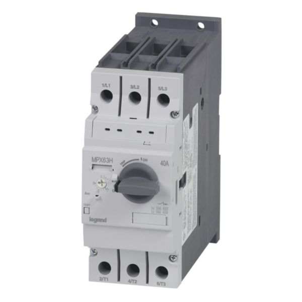 Disjoncteur moteur magnétothermique MPX³63H - réglage thermique 28A à 40A - pouvoir de coupure 50kA en 415V