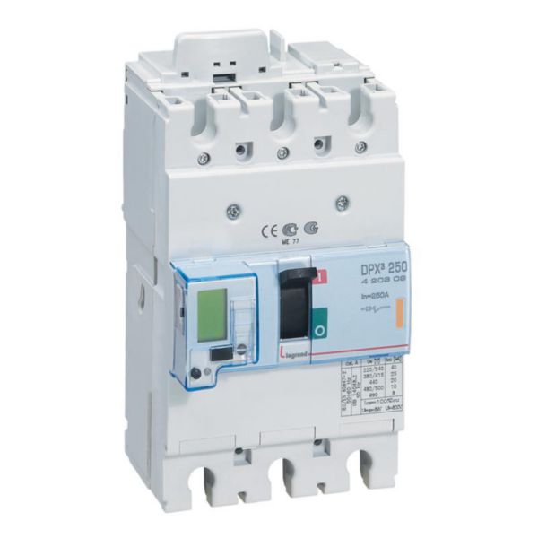 Disjoncteur électronique DPX³250 pouvoir de coupure 25kA 400V~ - 3P - 250A