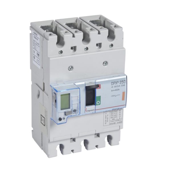 Disjoncteur électronique avec unité de mesure DPX³250 pouvoir de coupure 25kA 400V~ - 3P - 40A