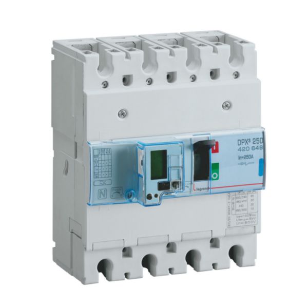 Disjoncteur électronique avec unité de mesure DPX³250 pouvoir de coupure 25kA 400V~ - 4P - 100A