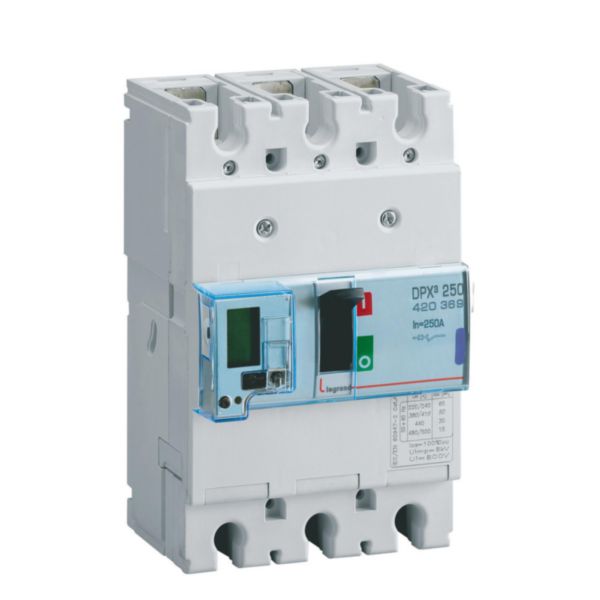 Disjoncteur électronique avec unité de mesure DPX³250 pouvoir de coupure 50kA 400V~ - 3P - 160A