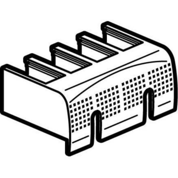 Cache-bornes plombables pour raccordement prises arrière pour DPX³160 magnétothermique 4P