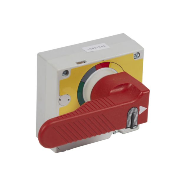 Commande rotative d'urgence directe sur DPX³630 - rouge et jaune