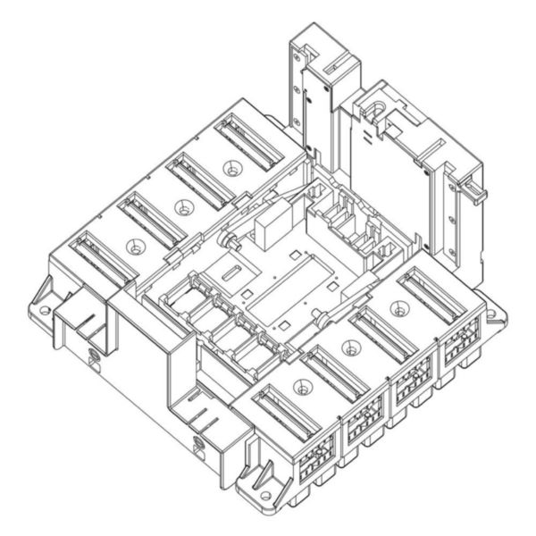 Base prises arrière pour DPX³1600 4P rendu débrochable par un mécanisme Débro-lift