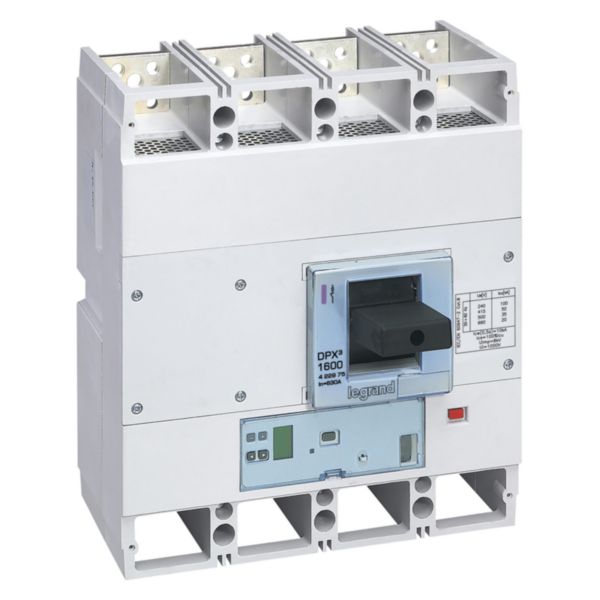 DPX³1600 disjoncteur de puissance avec délencheur électronique S10 et unité de mesure pouvoir de coupure 50kA 400V~ - 4P - 630A