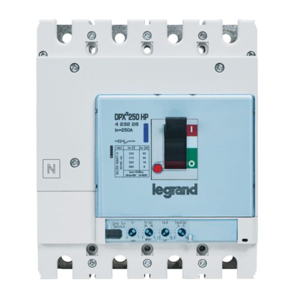Disjoncteur DPX³250HP électronique S1 pouvoir de coupure 50kA 4P 250A