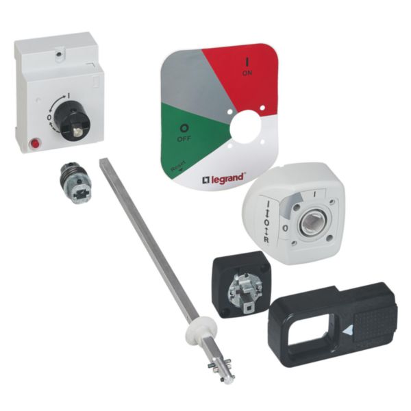 Poignée standard DPX³ 125 HP - Indication 3 positions (ON, OFF, déclenché) - Noir sans halogène 