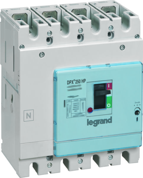 Disjoncteur DPX³250HP magnétique seul pour la protection de moteurs 4P 80A pouvoir de coupure 36kA