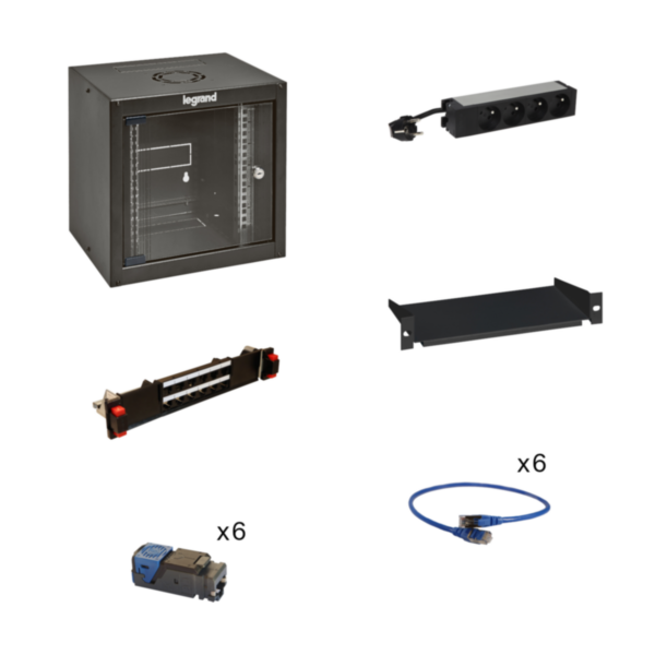 Pack tertiaire de proximité Linkeo 10pouces pour installation à partir de 6 liens RJ45