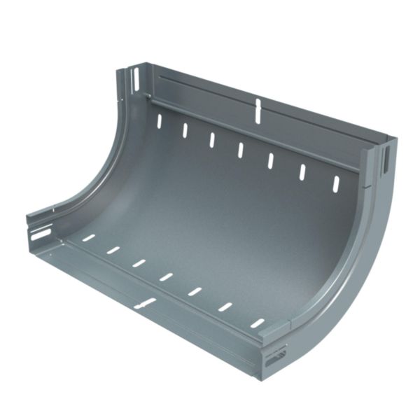 Changement de plan concave avec fond perforé pour chemins de câbles tôle P31 M/F - hauteur 50mm et largeur 400mm - finition Inox 316L