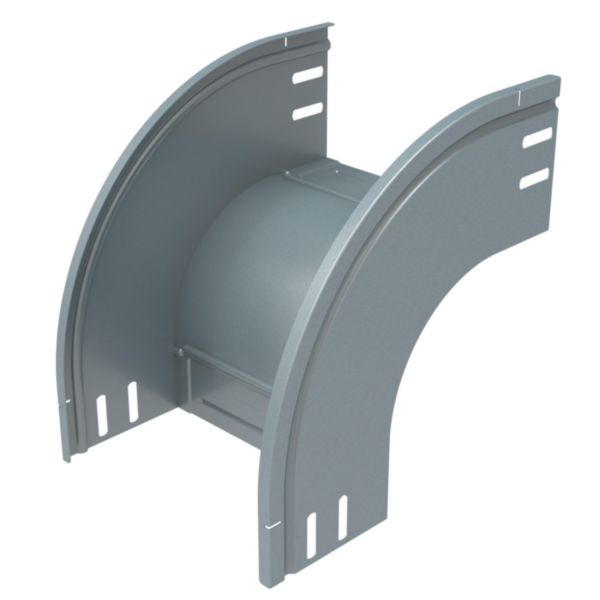 Changement de plan convexe avec fond plein pour chemins de câbles tôle P31 M/F - hauteur 100mm et largeur 300mm - finition GS