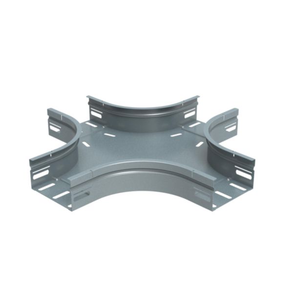Croix avec fond perforé pour chemins de câbles tôle P31 M/F - hauteur 50mm et largeur 150mm - finition GS