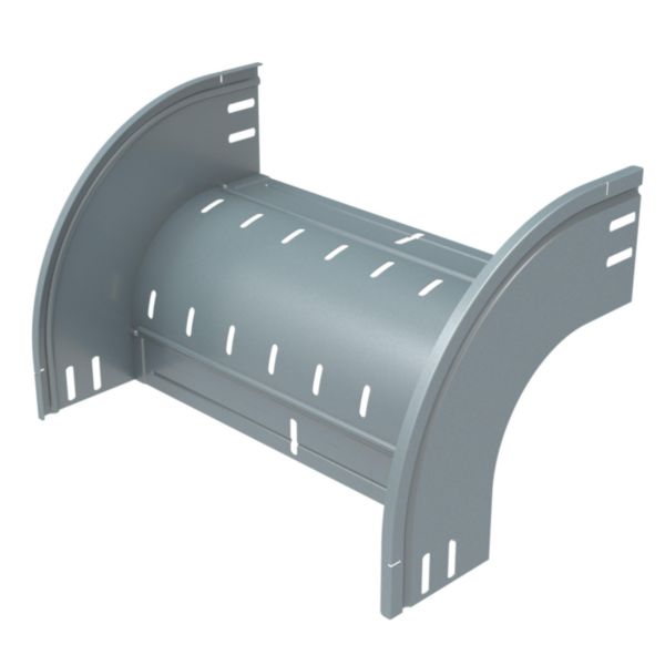 Changement de plan convexe avec fond plein pour chemins de câbles tôle P31 M/F - hauteur 100mm et largeur 400mm - finition GC