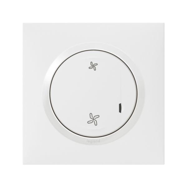 Interrupteur sans fils pour VMC pour installation connectée dooxie with Netatmo avec plaque blanche
