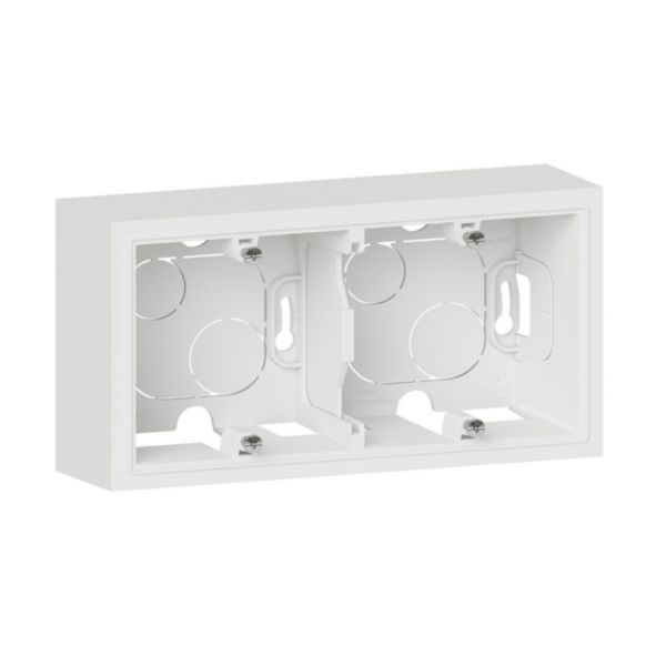 Cadre saillie 2 postes dooxie finition blanc