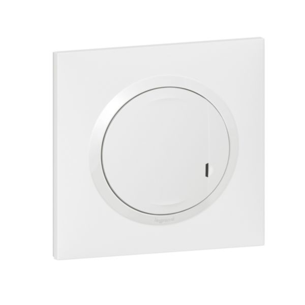 Interrupteur à option variateur à câbler pour installation connectée dooxie  with Netatmo avec plaque blanche - particulier