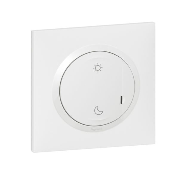 Commande Lever/Coucher pour installation connectée dooxie with Netatmo avec plaque blanche