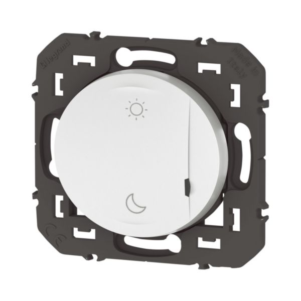 Commande sans fils 2 scénarios Lever/Coucher pour installation connectée dooxie with Netatmo - blanc sans plaque