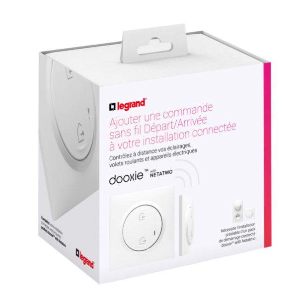 Commande générale sans fils Départ/Arrivée pour installation connectée dooxie with Netatmo - blanc