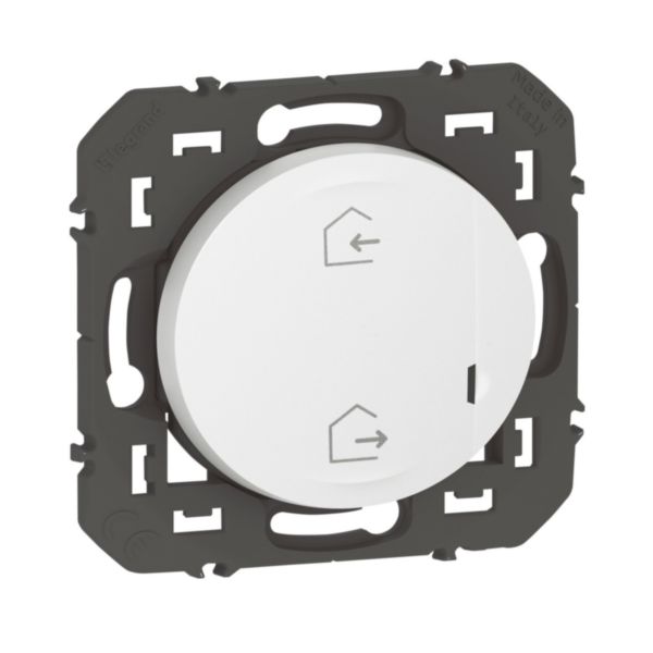 Commande sans fils 2 scénarios Départ/Arrivée pour installation connectée dooxie with Netatmo - blanc sans plaque