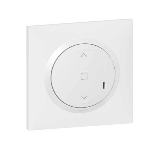 Interrupteur pour volet roulant à câbler pour installation connectée dooxie with Netatmo avec plaque blanche