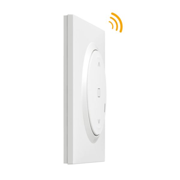 Commande sans fils pour volet roulant pour installation connectée dooxie with Netatmo avec plaque blanche