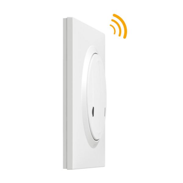 Interrupteur double sans fils pour installation connectée dooxie with Netatmo avec plaque blanche