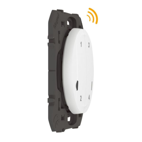 Commande sans fils pour ajout de 4 scénarios pour installation connectée dooxie with Netatmo - blanc sans plaque