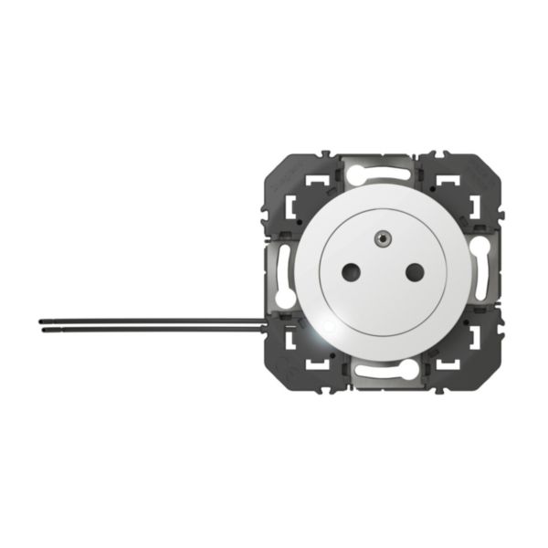 Prise de courant 2P+T à voyant Surface dooxie 16A finition blanc