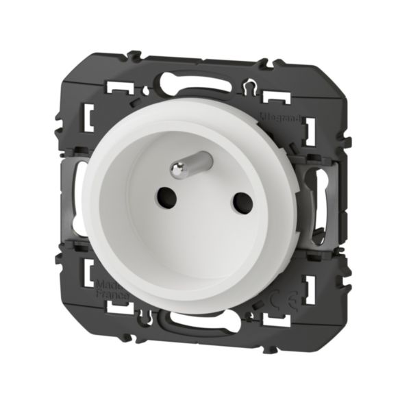 Prise de courant easyréno 2P+T faible profondeur dooxie 16A finition blanc