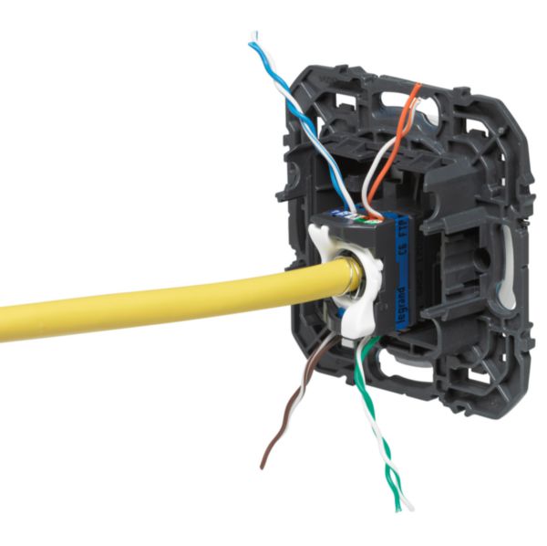 Prise blindée RJ45 catégorie 6 STP dooxie finition blanc