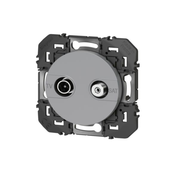 Prise TV-SAT étoile blindée dooxie finition alu