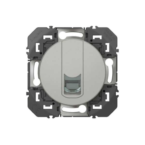 Prise blindée RJ45 catégorie 5e FTP dooxie finition alu