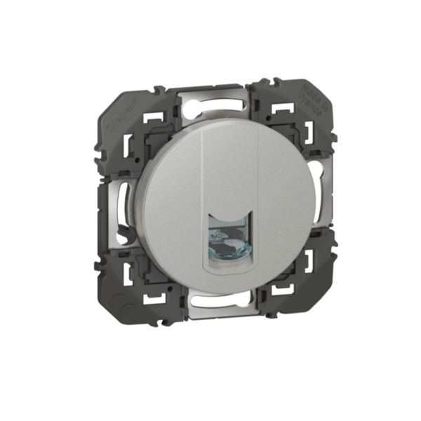 Prise blindée RJ45 catégorie 5e FTP dooxie finition alu