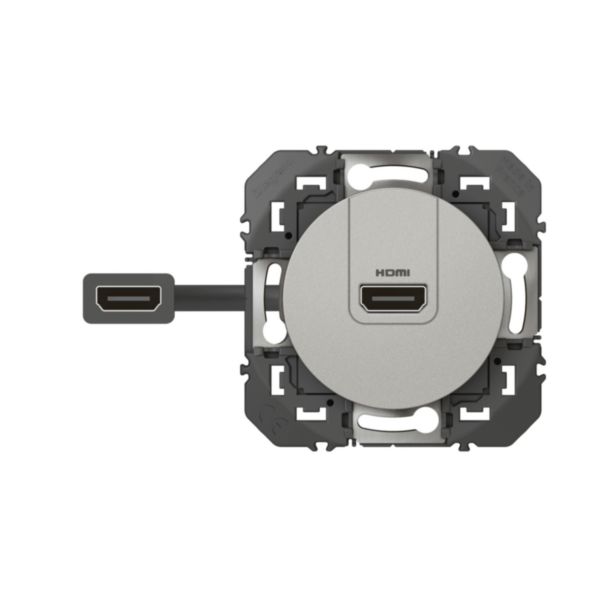 Prise HDMI 2.0 Type A préconnectorisée dooxie finition alu