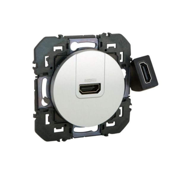 Prise HDMI 2.0 Type A préconnectorisée dooxie finition alu