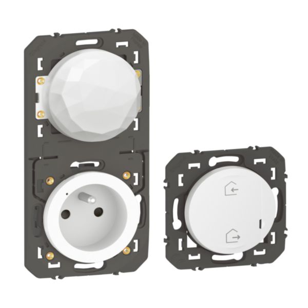 Pack de démarrage dooxie with Netatmo pour installation connectée 1 prise et 1 commande sans fils - blanc sans plaque