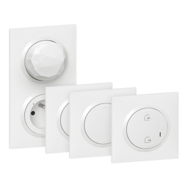 Kit de démarrage pour connecter une première pièce avec 4 produits dooxie with Netatmo avec plaque blanche