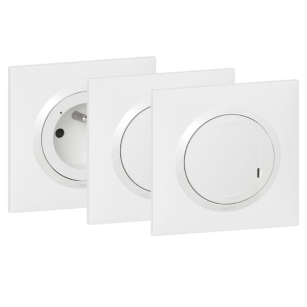 Kit extension pour connecter une pièce supplémentaire avec 3 produits dooxie with Netatmo avec plaque blanche