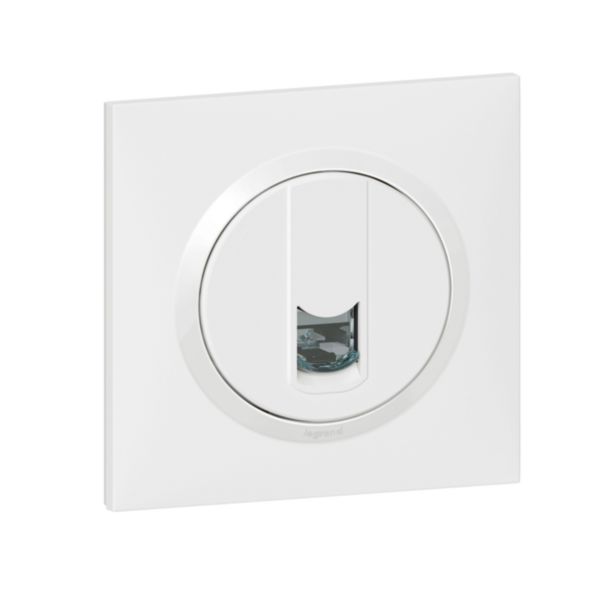 Prise RJ45 catégorie 6 FTP dooxie one livré avec plaque carrée blanche