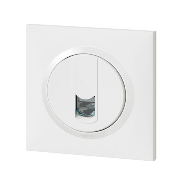 Prise RJ45 catégorie 5e FTP dooxie one livré avec plaque carrée blanche