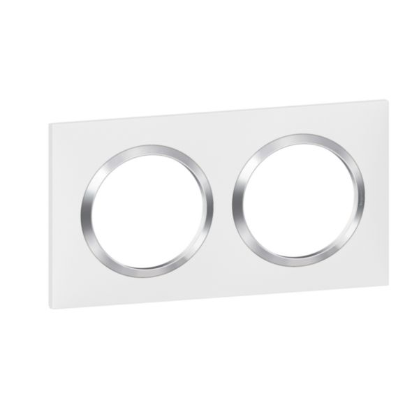 Plaque carrée dooxie 2 postes finition blanc mat avec bague effet chrome - Page 6
